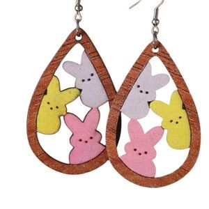 Marshmallow Peep Earring Set bunny dangle